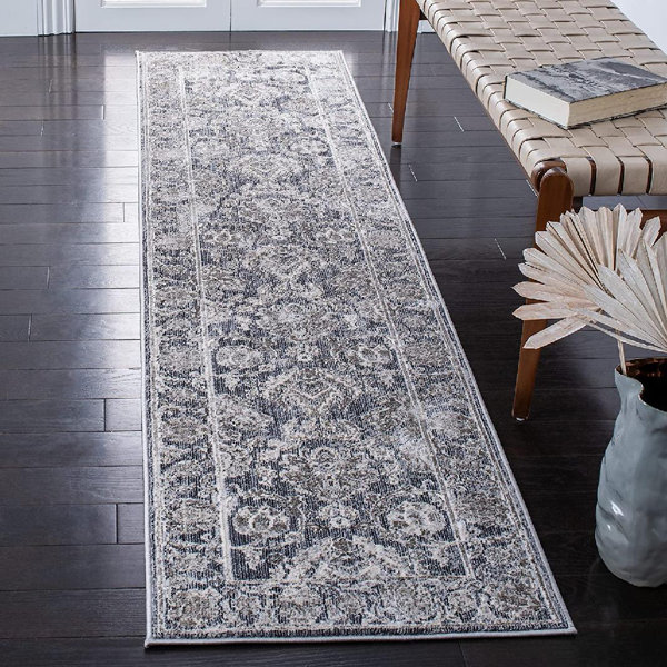 Canora Grey Kentarkius Machine Tufted Dark Grey/Ivory Indoor/Outdoor